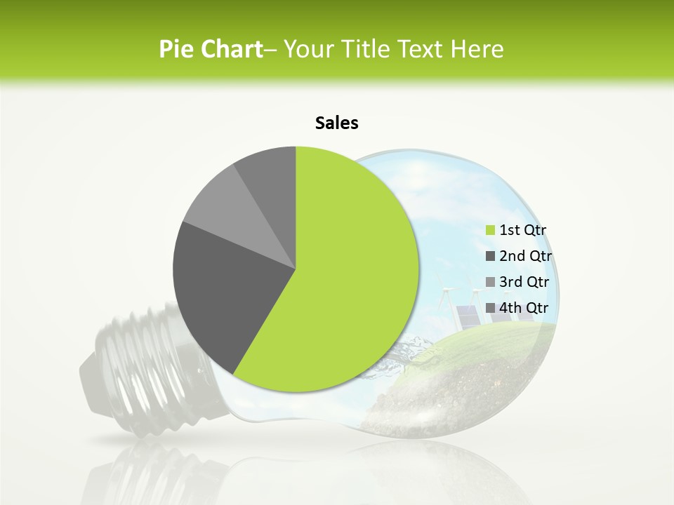 A Light Bulb With A Green Field Inside It PowerPoint Template