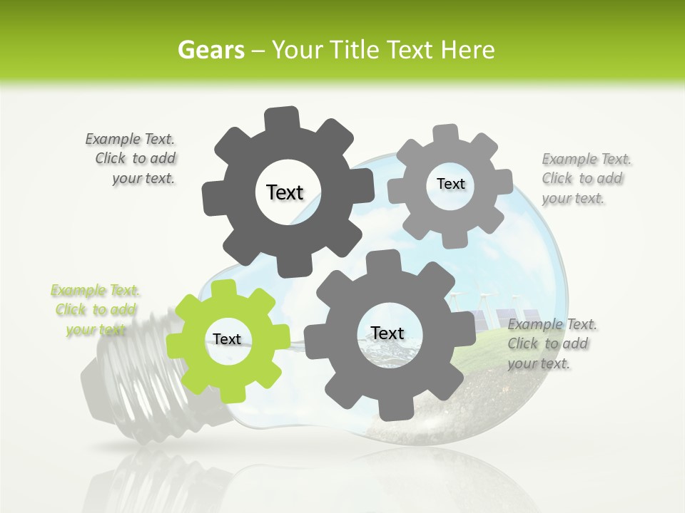 A Light Bulb With A Green Field Inside It PowerPoint Template
