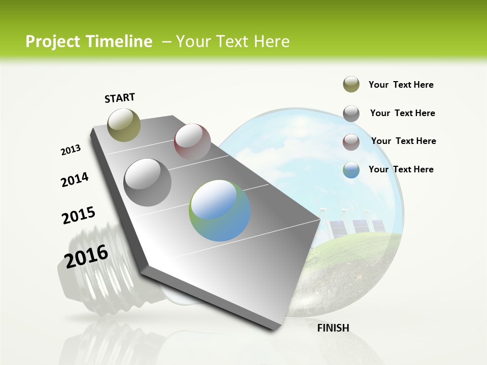 A Light Bulb With A Green Field Inside It PowerPoint Template