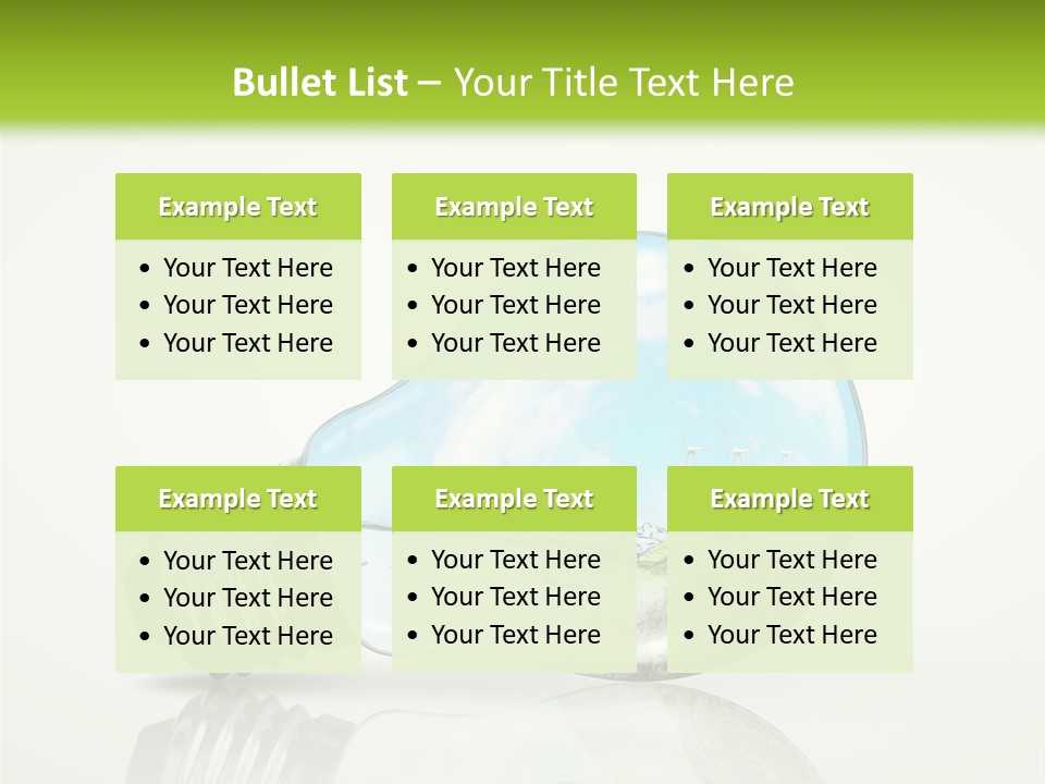 A Light Bulb With A Green Field Inside It PowerPoint Template