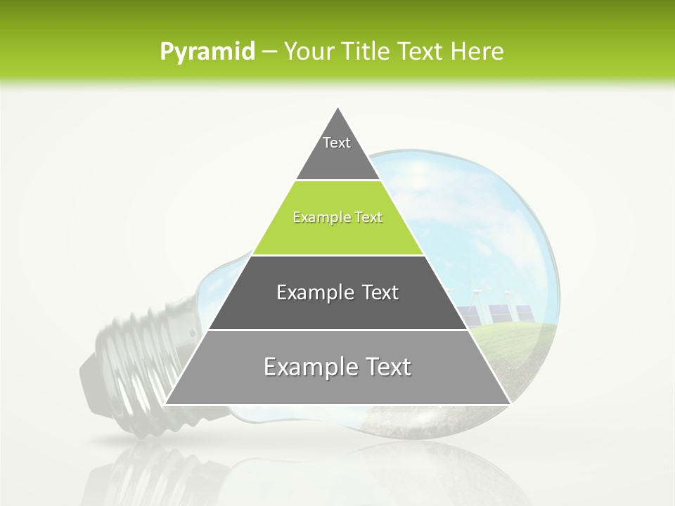 A Light Bulb With A Green Field Inside It PowerPoint Template