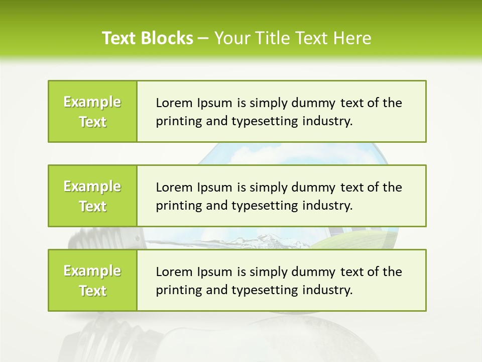A Light Bulb With A Green Field Inside It PowerPoint Template