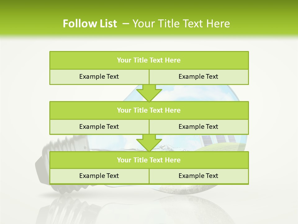 A Light Bulb With A Green Field Inside It PowerPoint Template