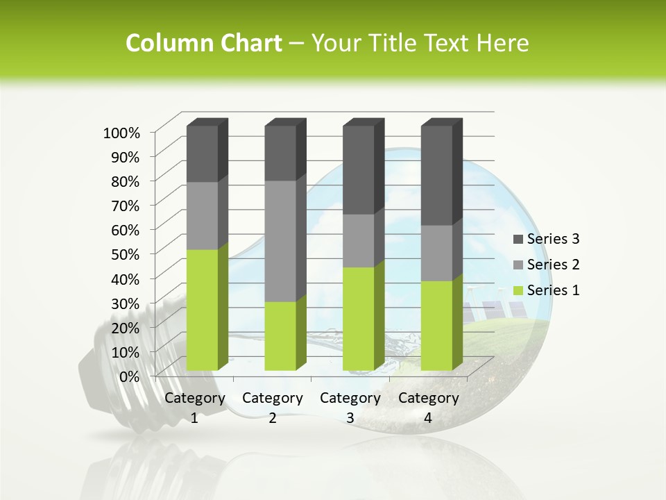 A Light Bulb With A Green Field Inside It PowerPoint Template
