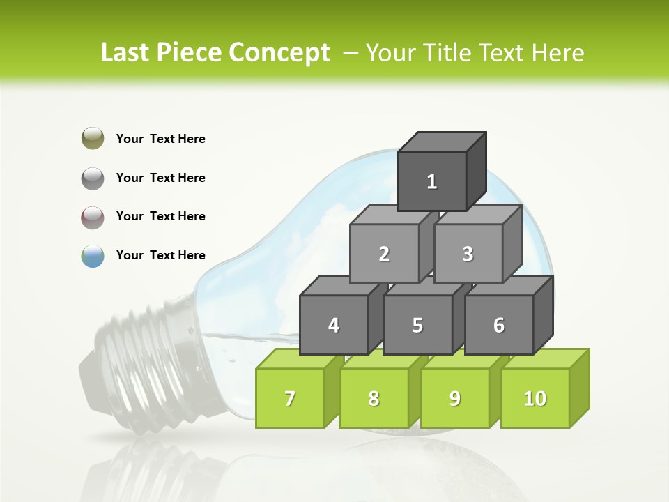 A Light Bulb With A Green Field Inside It PowerPoint Template