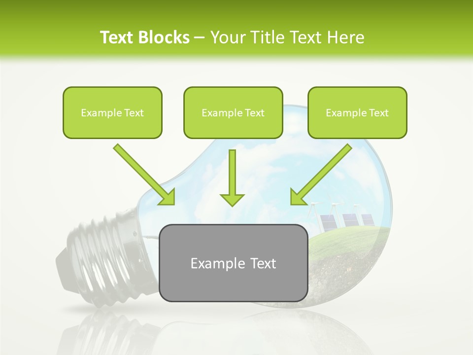 A Light Bulb With A Green Field Inside It PowerPoint Template