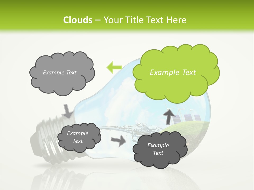 A Light Bulb With A Green Field Inside It PowerPoint Template