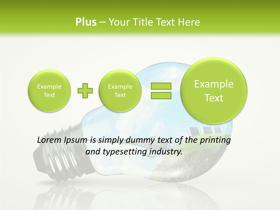 A Light Bulb With A Green Field Inside It PowerPoint Template