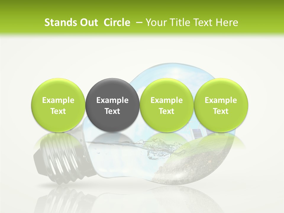 A Light Bulb With A Green Field Inside It PowerPoint Template