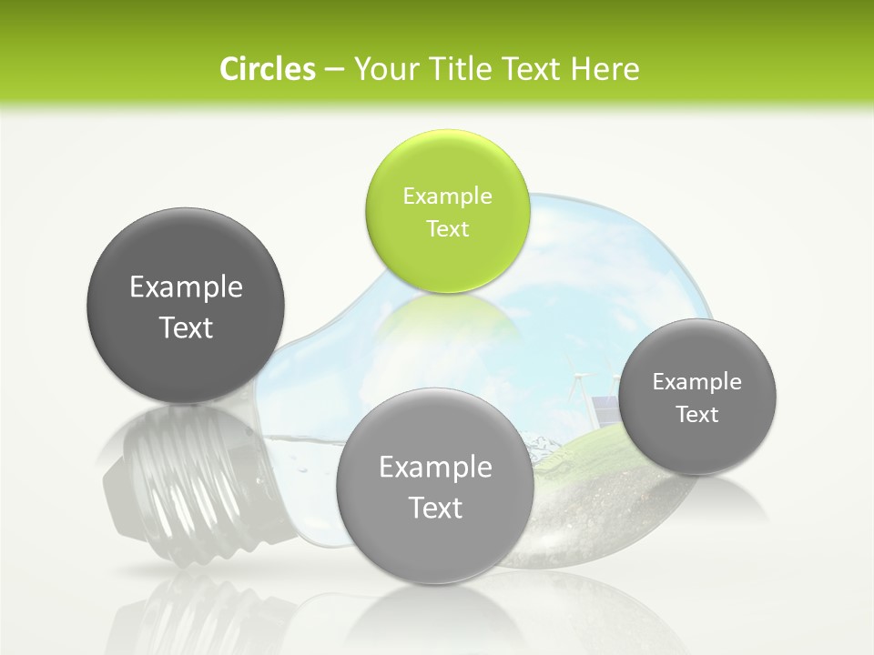 A Light Bulb With A Green Field Inside It PowerPoint Template