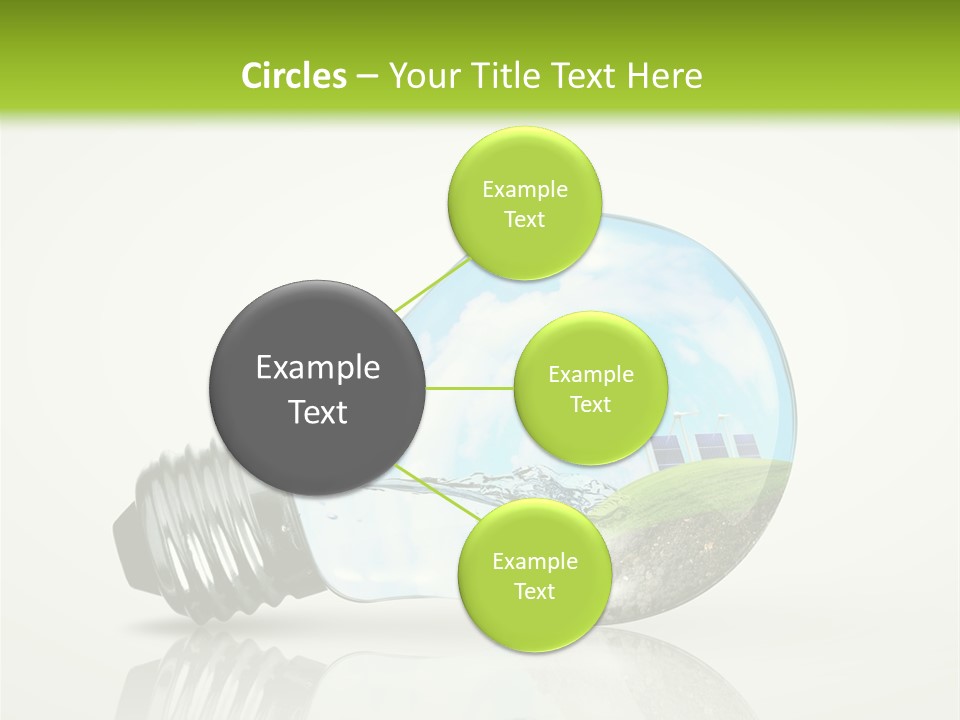 A Light Bulb With A Green Field Inside It PowerPoint Template