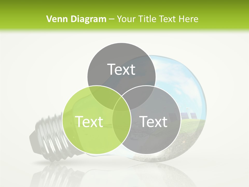 A Light Bulb With A Green Field Inside It PowerPoint Template