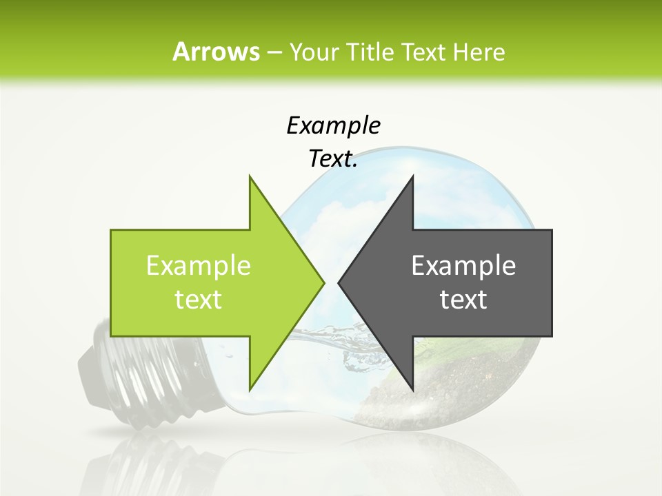 A Light Bulb With A Green Field Inside It PowerPoint Template