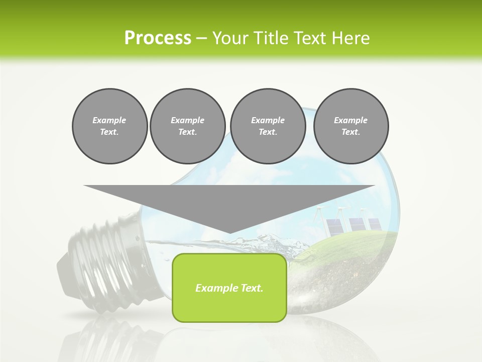 A Light Bulb With A Green Field Inside It PowerPoint Template