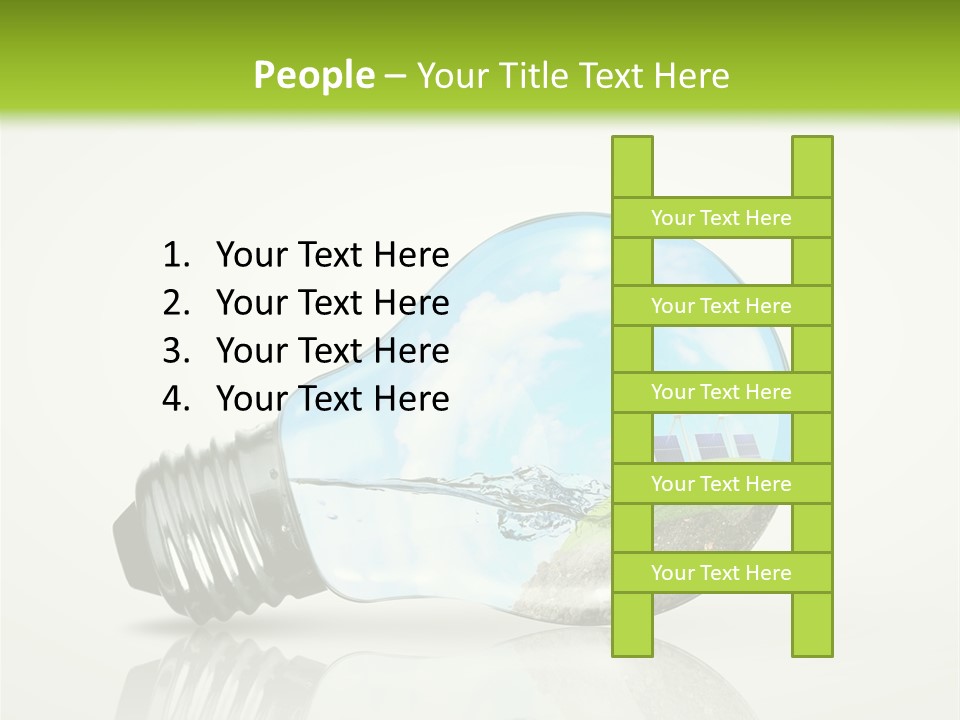 A Light Bulb With A Green Field Inside It PowerPoint Template