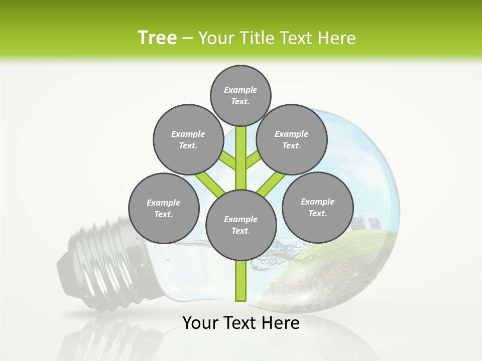 A Light Bulb With A Green Field Inside It PowerPoint Template