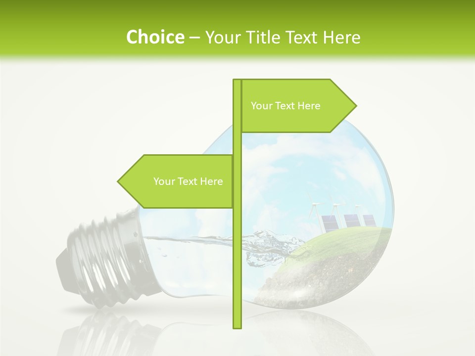 A Light Bulb With A Green Field Inside It PowerPoint Template