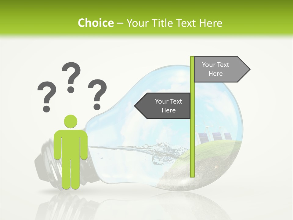 A Light Bulb With A Green Field Inside It PowerPoint Template