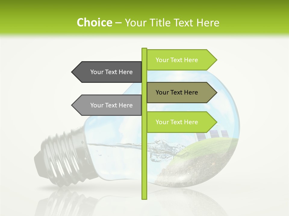 A Light Bulb With A Green Field Inside It PowerPoint Template