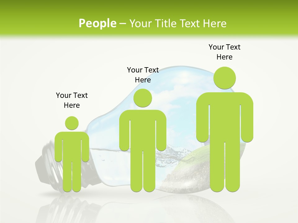 A Light Bulb With A Green Field Inside It PowerPoint Template