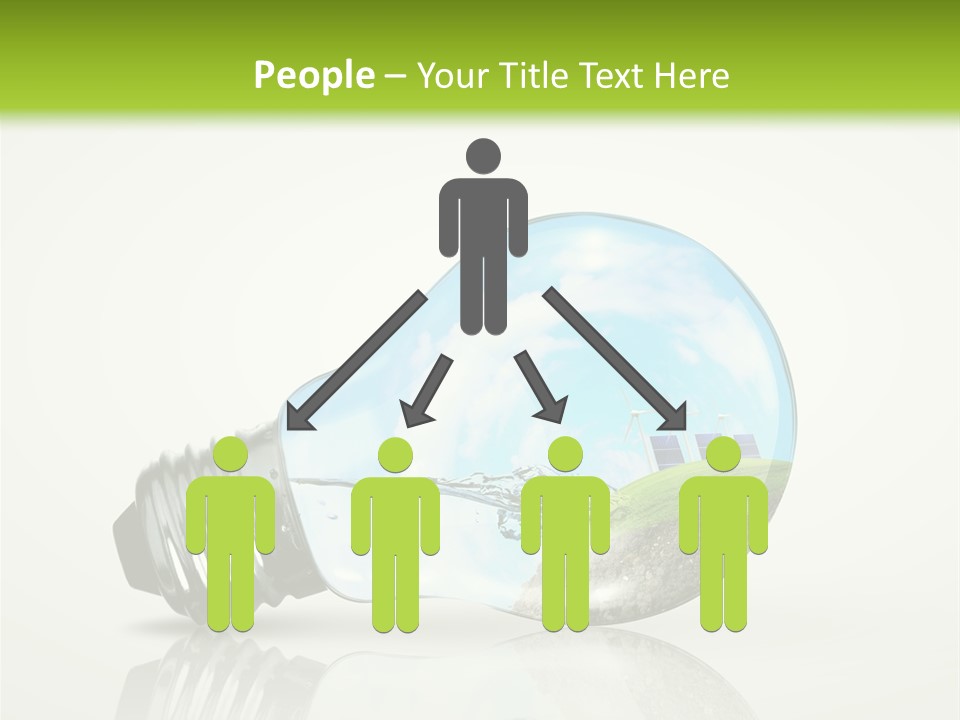 A Light Bulb With A Green Field Inside It PowerPoint Template