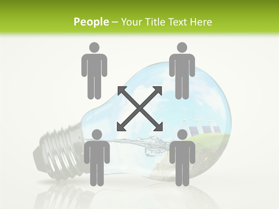 A Light Bulb With A Green Field Inside It PowerPoint Template