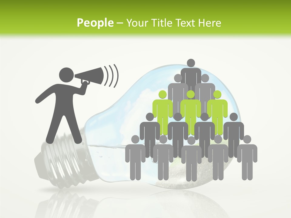 A Light Bulb With A Green Field Inside It PowerPoint Template