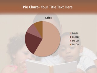 A Man Reading A Book To Two Children PowerPoint Template
