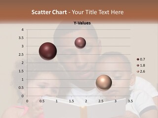 A Man Reading A Book To Two Children PowerPoint Template