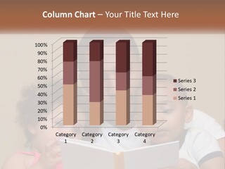 A Man Reading A Book To Two Children PowerPoint Template