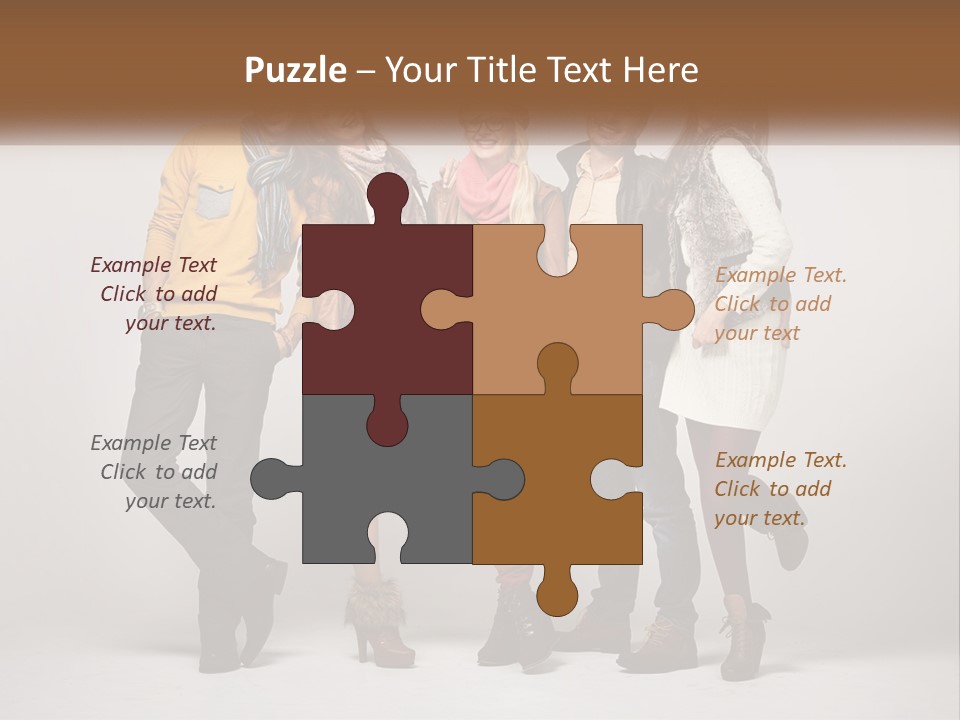 A Group Of People Standing Next To Each Other PowerPoint Template