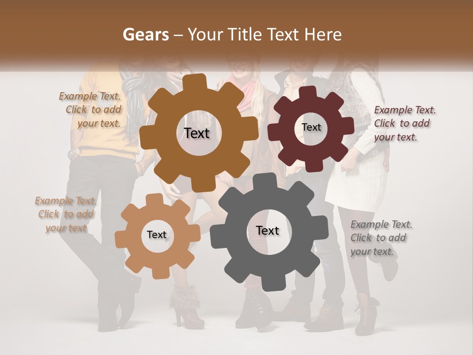 A Group Of People Standing Next To Each Other PowerPoint Template