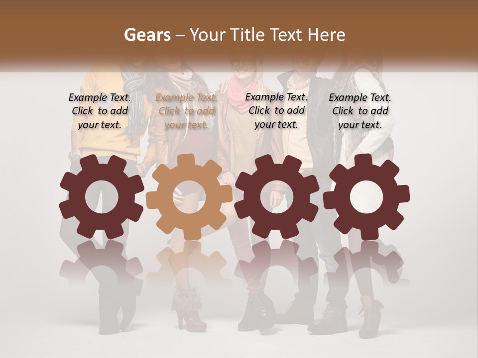 A Group Of People Standing Next To Each Other PowerPoint Template