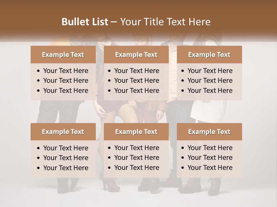 A Group Of People Standing Next To Each Other PowerPoint Template