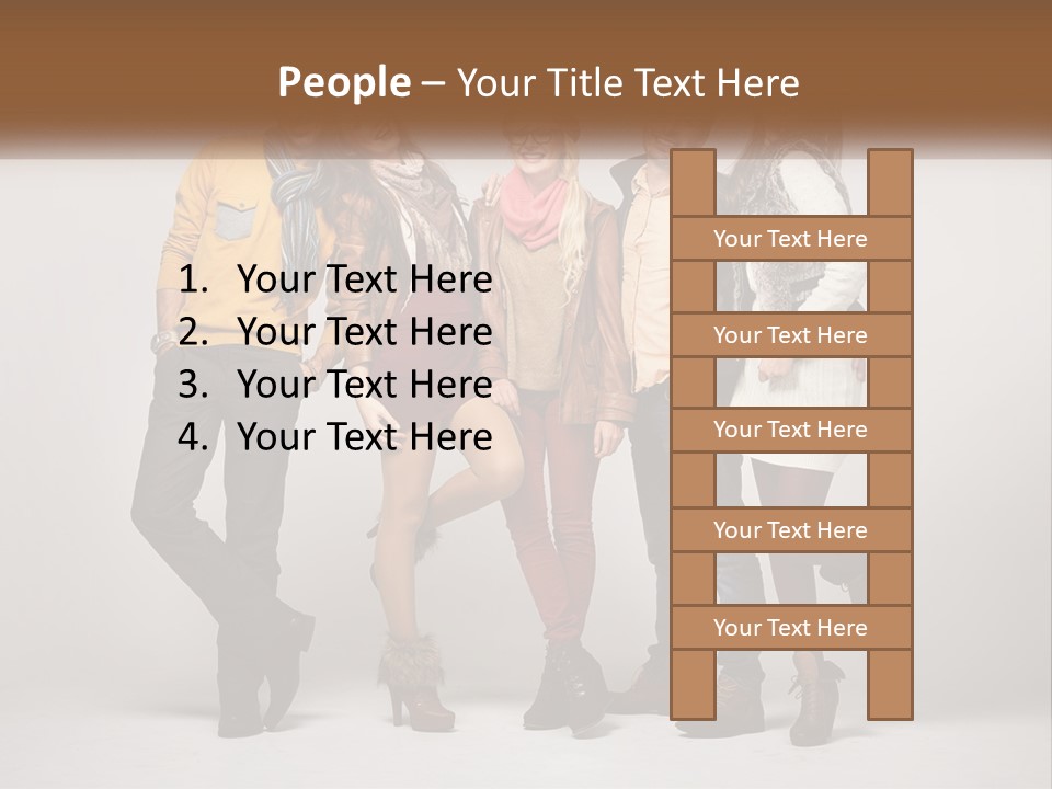A Group Of People Standing Next To Each Other PowerPoint Template