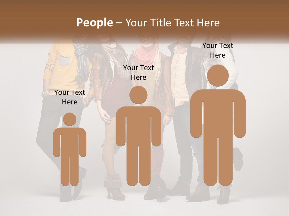 A Group Of People Standing Next To Each Other PowerPoint Template