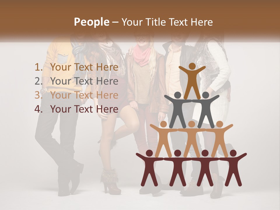 A Group Of People Standing Next To Each Other PowerPoint Template