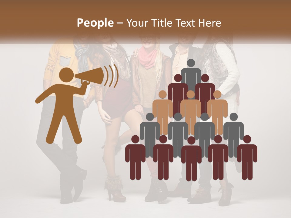 A Group Of People Standing Next To Each Other PowerPoint Template