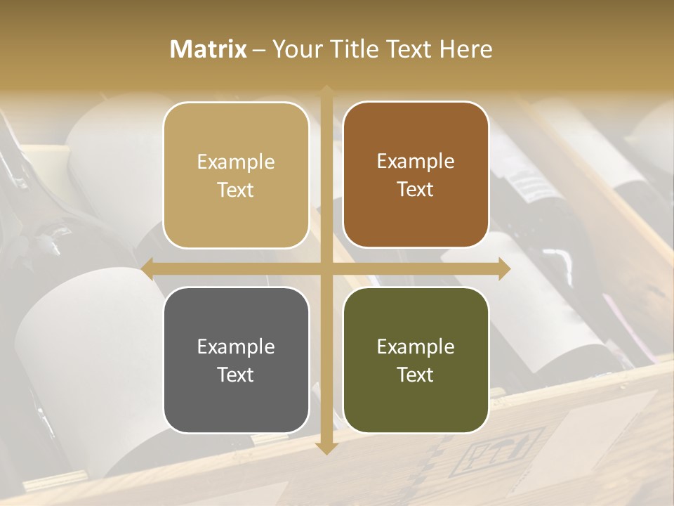 A Wooden Box Filled With Bottles Of Wine PowerPoint Template