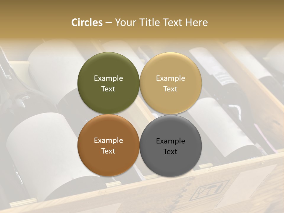 A Wooden Box Filled With Bottles Of Wine PowerPoint Template