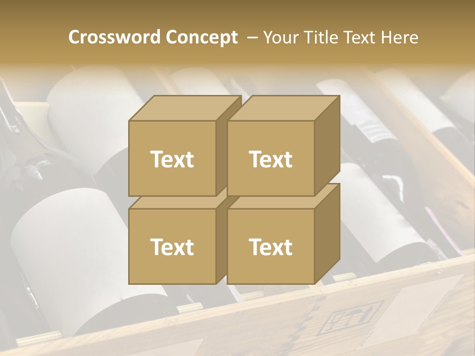 A Wooden Box Filled With Bottles Of Wine PowerPoint Template