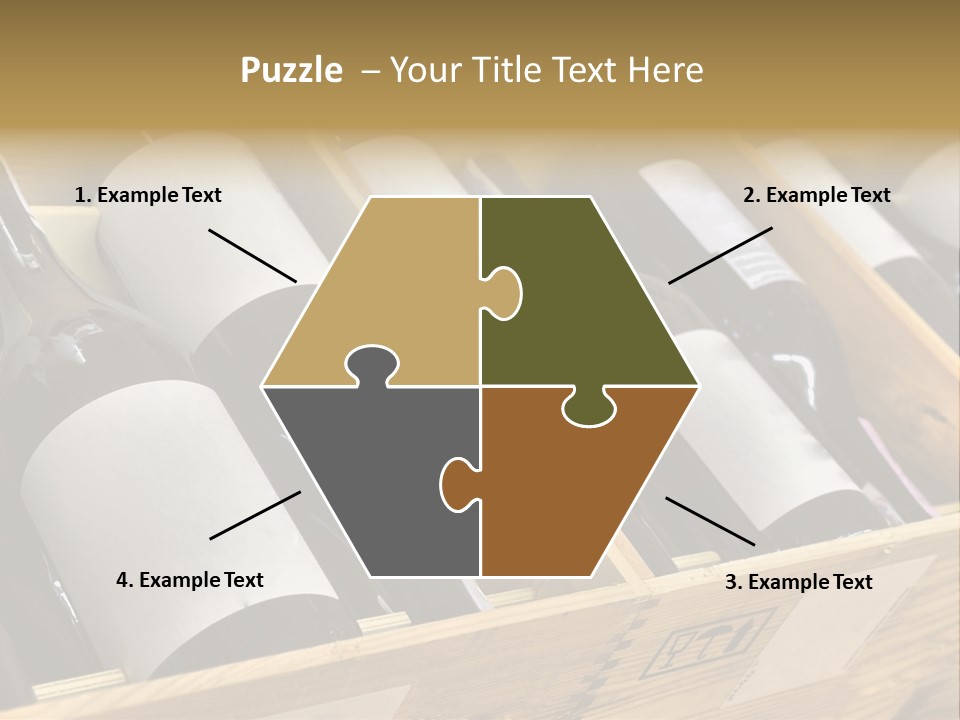 A Wooden Box Filled With Bottles Of Wine PowerPoint Template