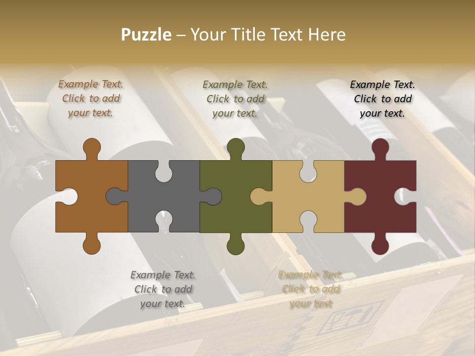 A Wooden Box Filled With Bottles Of Wine PowerPoint Template