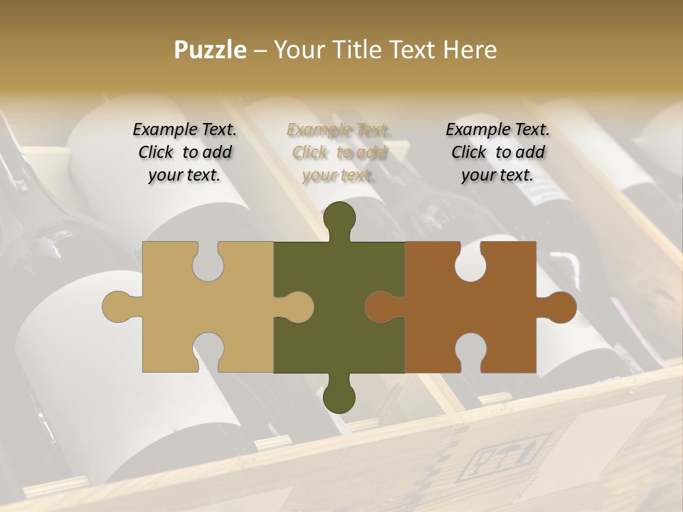 A Wooden Box Filled With Bottles Of Wine PowerPoint Template