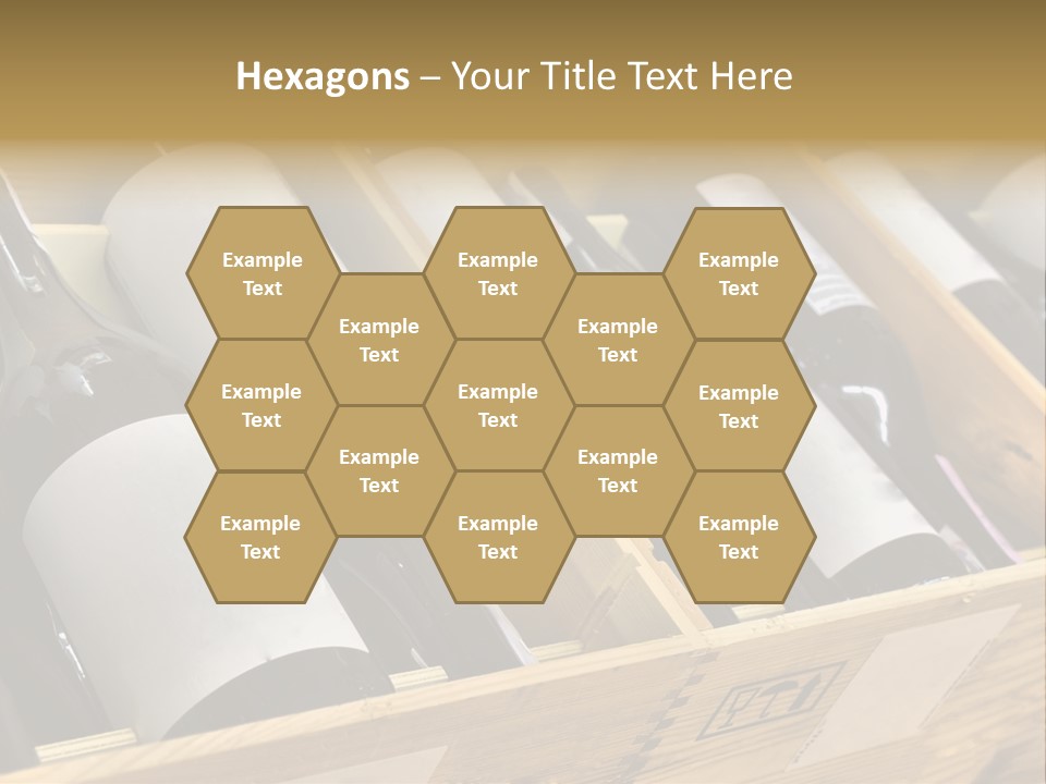 A Wooden Box Filled With Bottles Of Wine PowerPoint Template