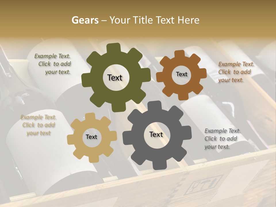 A Wooden Box Filled With Bottles Of Wine PowerPoint Template