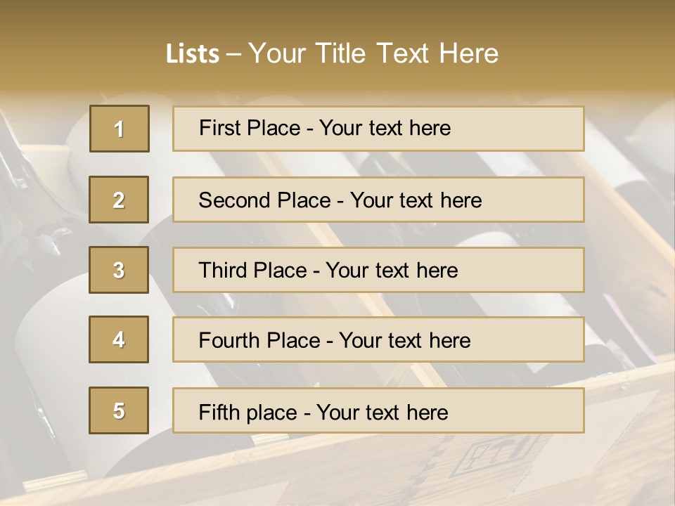 A Wooden Box Filled With Bottles Of Wine PowerPoint Template