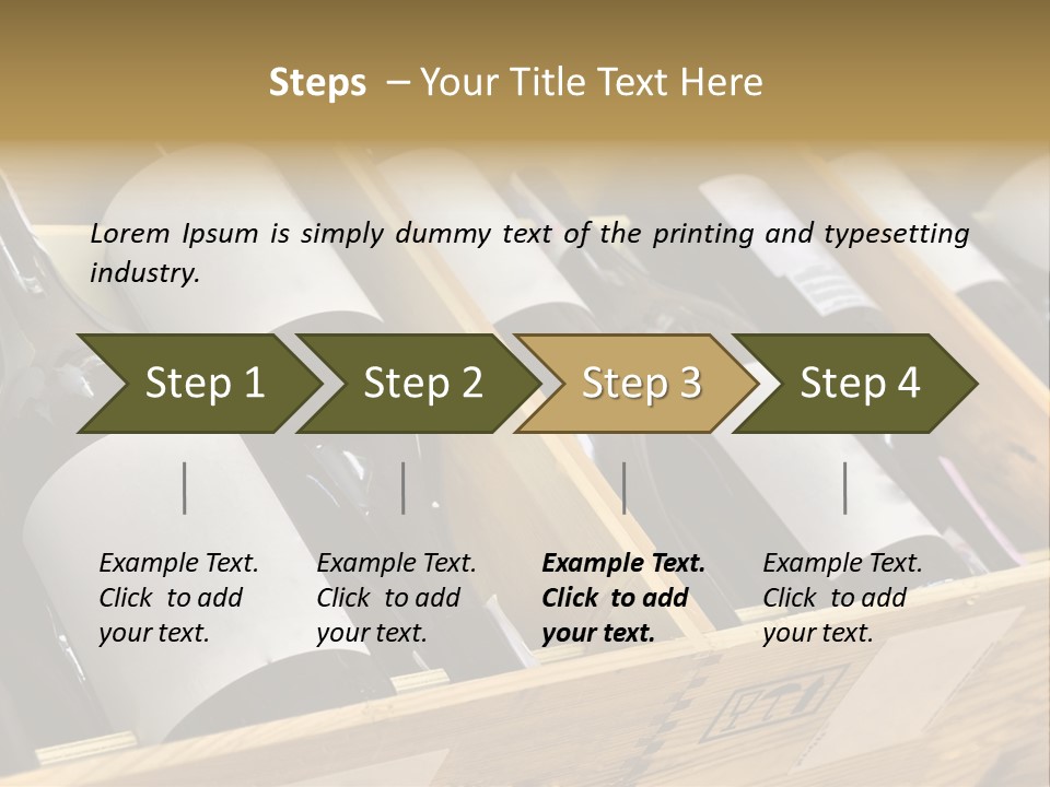 A Wooden Box Filled With Bottles Of Wine PowerPoint Template