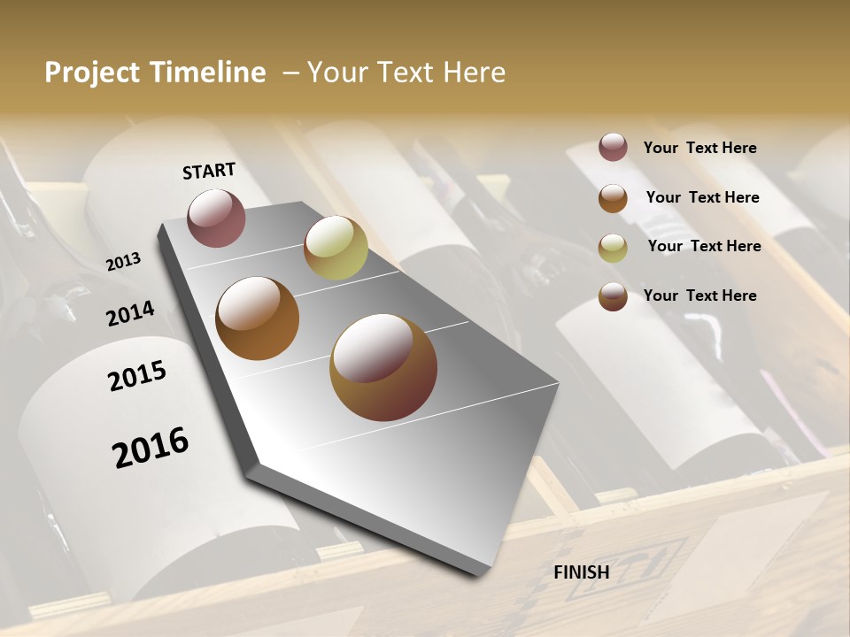 A Wooden Box Filled With Bottles Of Wine PowerPoint Template