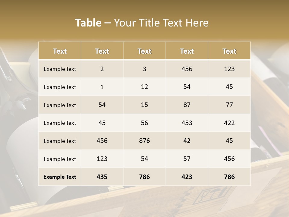 A Wooden Box Filled With Bottles Of Wine PowerPoint Template